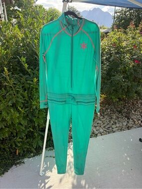 Women’s Teal Long-Sleeve Jumpsuit - Lightweight Active One-Piece